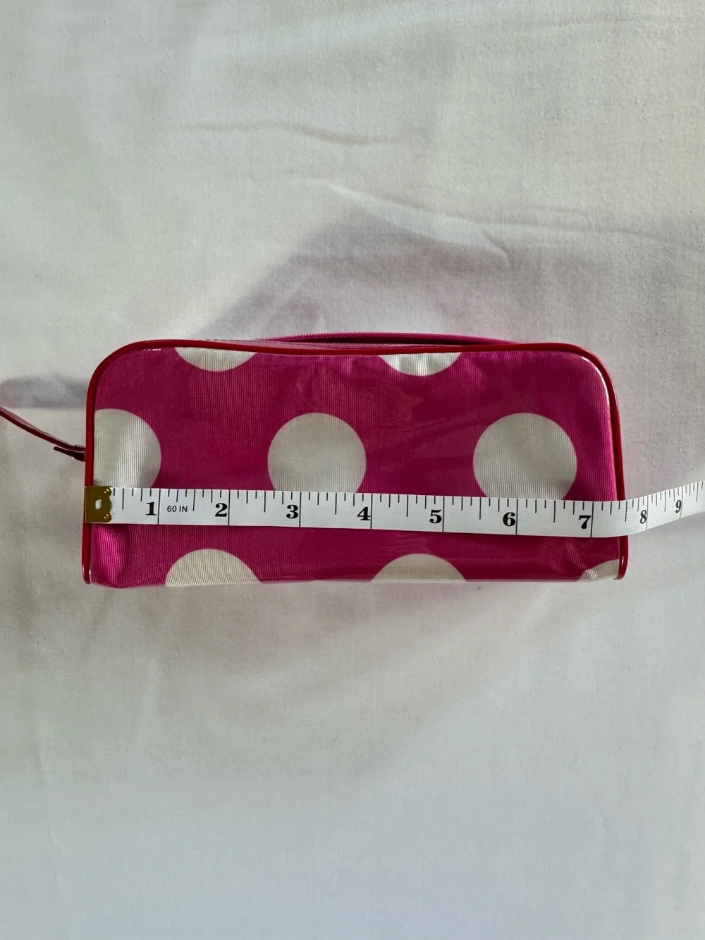 kate spade Pink Polka Dot Makeup Bag / Cosmetic Case